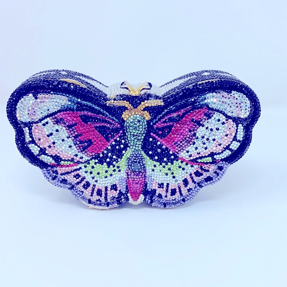Judith Leiber crystal butterfly clutch
